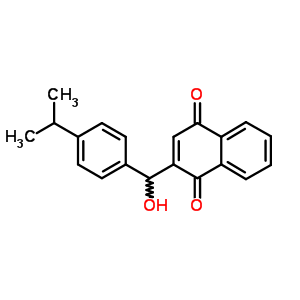 1,4-Naphthalenedione,2-[hydroxy[4-(1-methylethyl)phenyl]methyl]- Structure,6629-22-7Structure