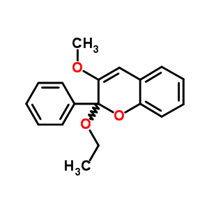 2H-1-benzopyran,2-ethoxy-3-methoxy-2-phenyl- Structure,6631-19-2Structure