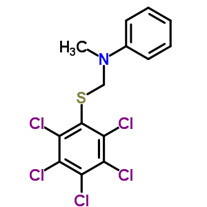 N-methyl-n-[(2,3,4,5,6-pentachlorophenyl)sulfanylmethyl]aniline Structure,6631-93-2Structure