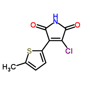 1H-pyrrole-2,5-dione,3-chloro-4-(5-methyl-2-thienyl)- Structure,66312-06-9Structure