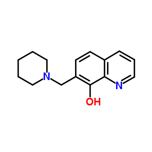 7-(1-哌啶基甲基)-8-羥基喹啉結(jié)構(gòu)式_6632-09-3結(jié)構(gòu)式