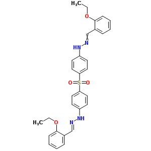 N-[(2-ethoxyphenyl)methylideneamino]-4-[4-[(2z)-2-[(2-ethoxyphenyl)methylidene]hydrazinyl]phenyl]sulfonyl-aniline Structure,6634-58-8Structure