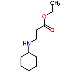 3-(環(huán)己基氨基)丙酸乙酯結(jié)構(gòu)式_6635-61-6結(jié)構(gòu)式