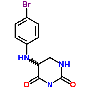 2,4(1H,3h)-pyrimidinedione, 5-[(4-bromophenyl)amino]dihydro- Structure,6635-63-8Structure