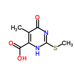 6-Hydroxy-5-methyl-2-(methylthio)pyrimidine-4-carboxylic acid Structure,6635-65-0Structure