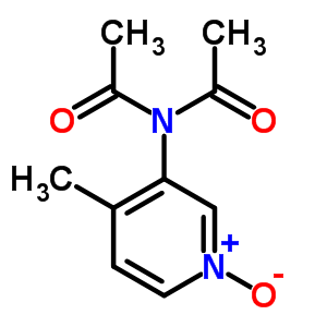 Acetamide,n-acetyl-n-(4-methyl-1-oxido-3-pyridinyl)- Structure,6635-93-4Structure