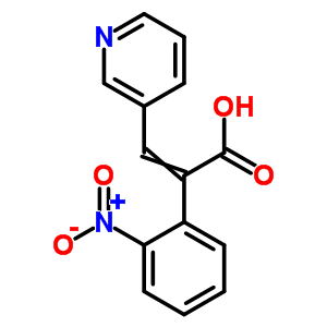 2-(2-Nitrophenyl)-3-pyridin-3-yl-prop-2-enoic acid Structure,6635-96-7Structure