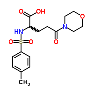 2-[(4-Methylphenyl)sulfonylamino]-5-morpholin-4-yl-5-oxo-pentanoic acid Structure,6635-97-8Structure