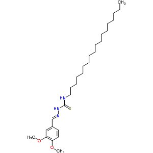 Hydrazinecarbothioamide,2-[(3,4-dimethoxyphenyl)methylene]-n-octadecyl- Structure,6636-86-8Structure