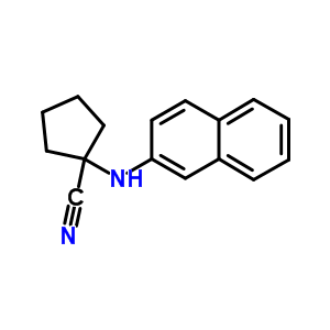 Cyclopentanecarbonitrile,1-(2-naphthalenylamino)- Structure,6636-87-9Structure