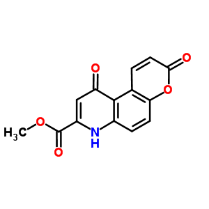 Methyl 3,10-dioxo-7,10-dihydro-3h-pyrano(3,2-f)quinoline-8-carboxylate Structure,66496-89-7Structure