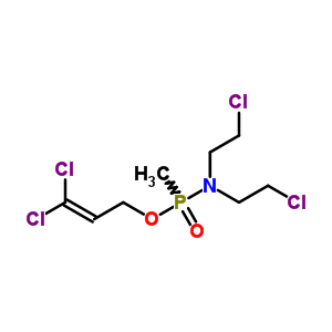 2-Chloro-n-(2-chloroethyl)-n-(3,3-dichloroprop-2-enoxy-methyl-phosphoryl)ethanamine Structure,6650-93-7Structure