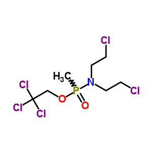 2-Chloro-n-(2-chloroethyl)-n-(methyl-(2,2,2-trichloroethoxy)phosphoryl)ethanamine Structure,6650-99-3Structure