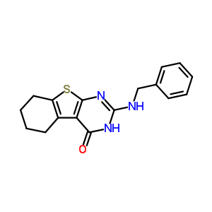 2-(Benzylamino)-5,6,7,8-tetrahydro[1]Benzothieno[2,3-d]pyrimidin-4(3H)-one Structure,66607-49-6Structure