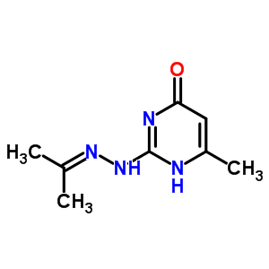 4(3H)-pyrimidinone, 6-methyl-2-[2-(1-methylethylidene)hydrazinyl]- Structure,66680-04-4Structure