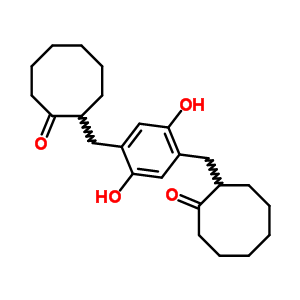 2-[[2,5-Dihydroxy-4-[(2-oxocyclooctyl)methyl]phenyl]methyl]cyclooctan-1-one Structure,66714-90-7Structure