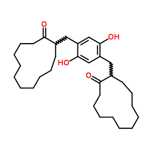 2-[[2,5-Dihydroxy-4-[(2-oxocyclododecyl)methyl]phenyl]methyl]cyclododecan-1-one Structure,66714-91-8Structure