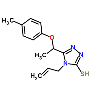 4-Allyl-5-[1-(4-methylphenoxy)ethyl]-4H-1,2,4-triazole-3-thiol Structure,667412-79-5Structure