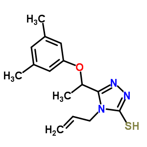 4-Allyl-5-[1-(3,5-dimethylphenoxy)ethyl]-4H-1,2,4-triazole-3-thiol Structure,667413-04-9Structure