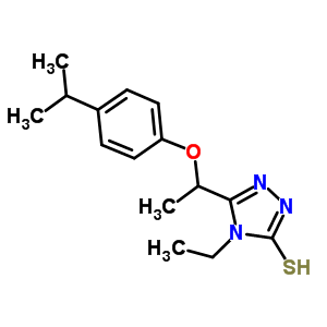 4-Ethyl-5-[1-(4-isopropylphenoxy)ethyl]-4H-1,2,4-triazole-3-thiol Structure,667413-63-0Structure