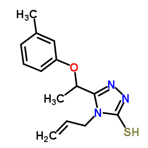 4-Allyl-5-[1-(3-methylphenoxy)ethyl]-4H-1,2,4-triazole-3-thiol Structure,667413-68-5Structure