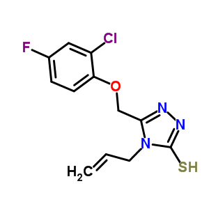 4-Allyl-5-[(2-chloro-4-fluorophenoxy)methyl]-4H-1,2,4-triazole-3-thiol Structure,667414-13-3Structure