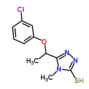 5-[1-(3-Chlorophenoxy)ethyl]-4-methyl-4H-1,2,4-triazole-3-thiol Structure,667414-17-7Structure