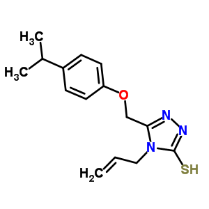 4-Allyl-5-[(4-isopropylphenoxy)methyl]-4H-1,2,4-triazole-3-thiol Structure,667414-43-9Structure