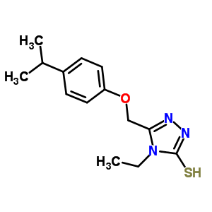 4-Ethyl-5-[(4-isopropylphenoxy)methyl]-4H-1,2,4-triazole-3-thiol Structure,667414-47-3Structure