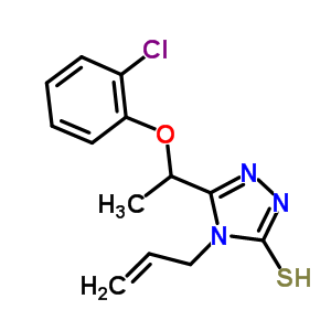 4-Allyl-5-[1-(2-chlorophenoxy)ethyl]-4H-1,2,4-triazole-3-thiol Structure,667436-84-2Structure