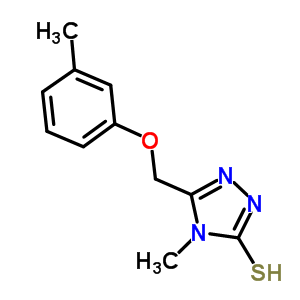 4-Methyl-5-[(3-methylphenoxy)methyl]-4H-1,2,4-triazole-3-thiol Structure,667437-40-3Structure