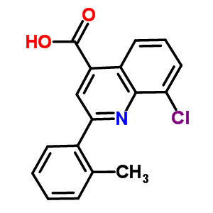 8-Chloro-2-(2-methylphenyl)quinoline-4-carboxylic acid Structure,667437-81-2Structure