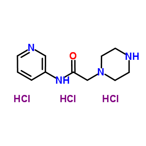 2-(Piperazin-1-yl)-acetic acid n-(3-Pyridyl)-amide 3 hcl Structure,667462-10-4Structure