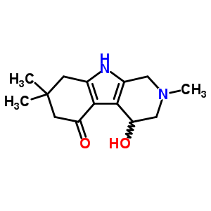 5H-pyrido[3,4-b]indol-5-one,  1,2,3,4,6,7,8,9-octahydro-4-hydroxy-2,7,7-trimethyl- Structure,66842-68-0Structure