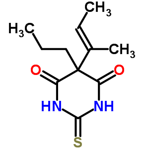 4,6 (1H, 5h)-pyrimidinedione, dihydro-5-(1-methyl-1-propenyl)-5-propyl-2-thioxo- Structure,66843-07-0Structure