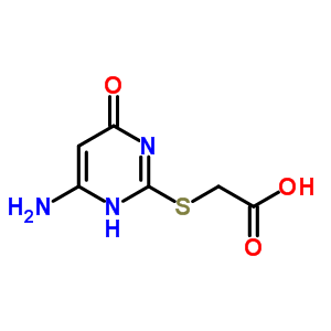 Acetic acid, 2-[(4-amino-1,6-dihydro-6-oxo-2-pyrimidinyl)thio]- Structure,66902-63-4Structure