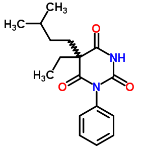 Barbituric acid, 5-ethyl-5-isopentyl-1-phenyl- Structure,66968-55-6Structure