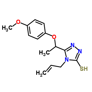 4-Allyl-5-[1-(4-methoxyphenoxy)ethyl]-4H-1,2,4-triazole-3-thiol Structure,669737-43-3Structure