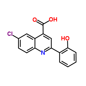 6-Chloro-2-(2-hydroxyphenyl)quinoline-4-carboxylic acid Structure,669753-96-2Structure