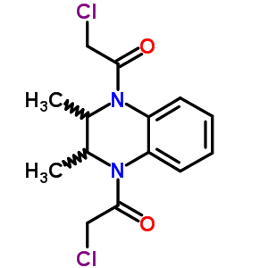 2-Chloro-1-[4-(2-chloroacetyl)-2,3-dimethyl-2,3-dihydroquinoxalin-1-yl]ethanone Structure,6699-50-9Structure