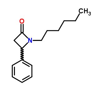 2-Azetidinone,1-hexyl-4-phenyl- Structure,67077-17-2Structure