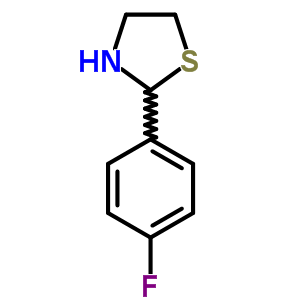 2-(4-Fluorophenyl)-1,3-thiazolane Structure,67086-80-0Structure