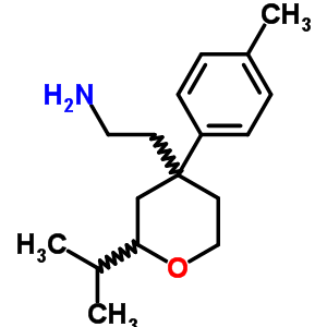 2-(2-異丙基-4-對甲苯-四氫-吡喃-4-基)-乙胺結(jié)構(gòu)式_672266-20-5結(jié)構(gòu)式