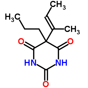 2,4,6(1H,3h,5h)-pyrimidinetrione,5-(1-methyl-1-propen-1-yl)-5-propyl- Structure,67526-13-0Structure