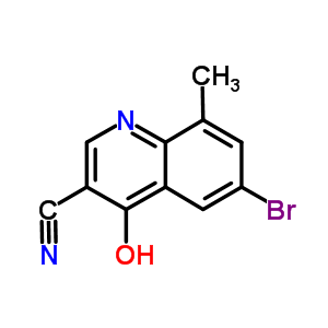 6-Bromo-4-hydroxy-8-methyl-3-quinolinecarbonitrile Structure,67643-41-8Structure