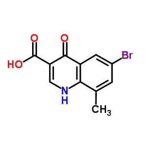 6-Bromo-4-hydroxy-8-methyl-3-quinolinecarboxylic acid Structure,67643-46-3Structure