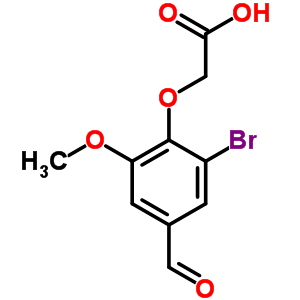 (2-Bromo-4-formyl-6-methoxyphenoxy)acetic acid Structure,677012-43-0Structure