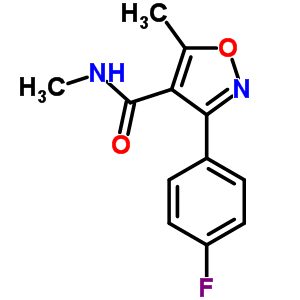 3-(4-氟苯基)-N,5-二甲基-噁唑-4-羧酰胺結(jié)構(gòu)式_67764-99-2結(jié)構(gòu)式