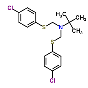 N,n-bis[(4-chlorophenyl)sulfanylmethyl]-2-methyl-propan-2-amine Structure,67857-77-6Structure