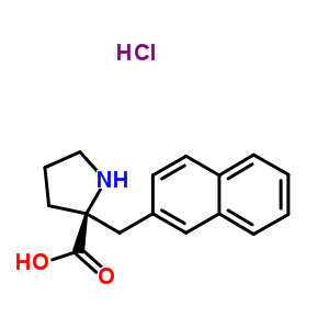 (S)-alpha-(2-萘甲基)-脯氨酸鹽酸鹽結(jié)構(gòu)式_679796-43-1結(jié)構(gòu)式